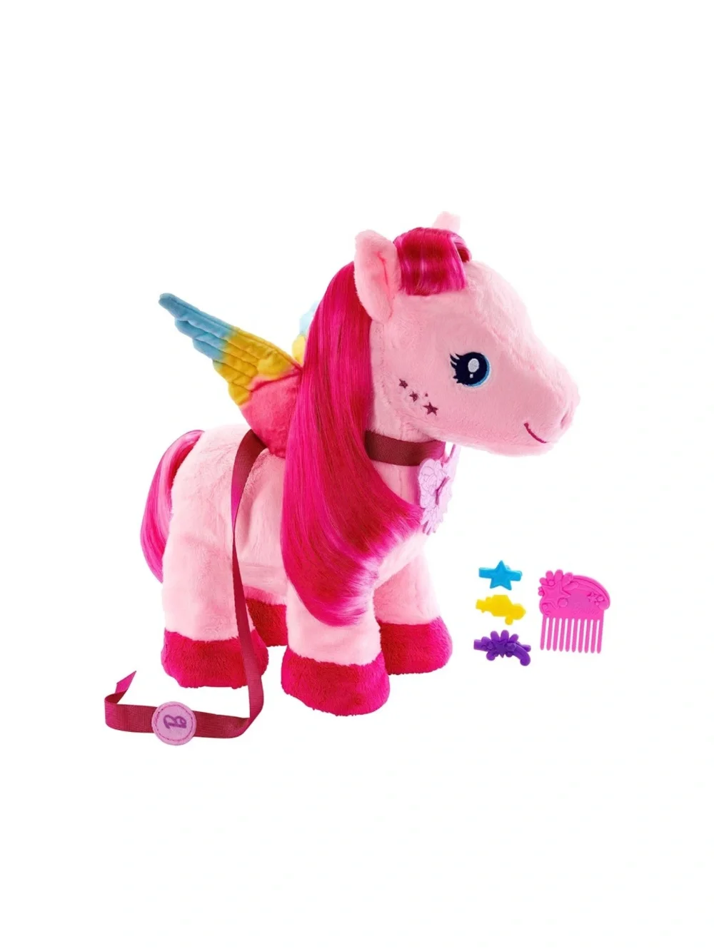 Barbie Walk & Flutter Pegasus Plush Toy, 11-inch Walking Plushie